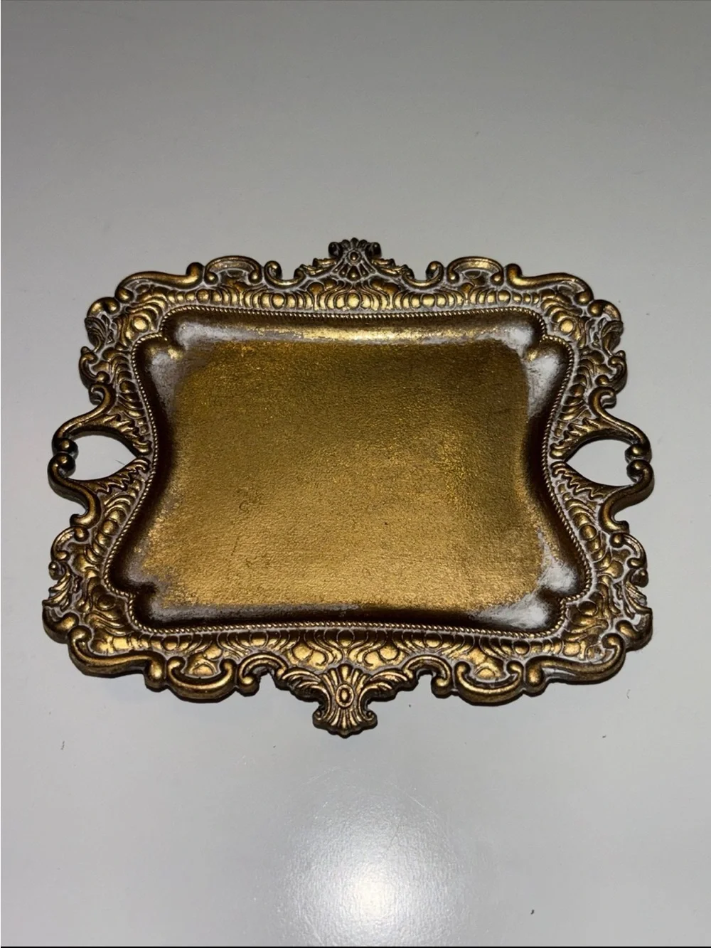 Vintage gold small ring dish